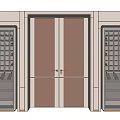 Modern Wine Cabinet Design With Glass Doors LED Lighting And Brown Panel