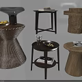 Various Stylish Side Tables With Rattan Wooden And Stone Designs For Home Decor