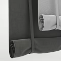 Modern Gray and Black Fabric Roller Curtains with Simple Design for Home Decoration