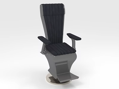 Modern Dark Colored Massage Chair With Armrests Sleek Design And Swivel Base 3d model