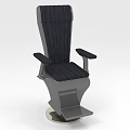 Modern Dark Colored Massage Chair With Armrests Sleek Design And Swivel Base