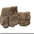 Rustic Stacked Stone Wall With Natural Rock Blocks And Textured Surface Design