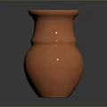 Handcrafted Orange Textured Earthenware Jug With Handle For Daily Home Use 3d model