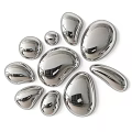 Silver Metallic Irregular Shaped Wall Decor Pieces 3d model