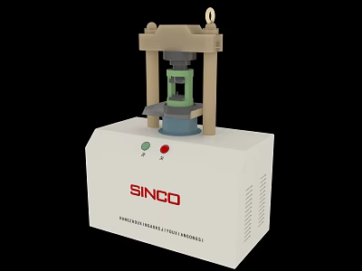 SINCO Industrial Hydraulic Press Machine With Control Buttons And Frame Structure 3d model