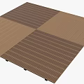 Brown Interlocking Wooden Floor Tiles With Striped Pattern For Modern Indoor Decoration