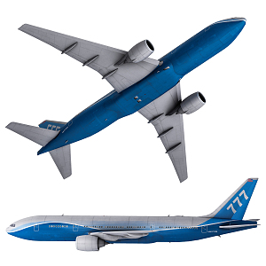 modern airliner boeing airliner 3d model