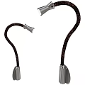 Modern Wall Lamps With Flexible Braided Arms And Silver Lamp Heads For Home Decor