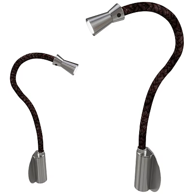 Modern Wall Lamps With Flexible Braided Arms And Silver Lamp Heads For Home Decor 3d model
