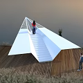 Modern Observation Decks Observation Decks Observation Decks Paper Plane Modeling Observation Decks Online Celebrity Pin 3d model