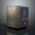 Sturdy Metal Safe Furniture with Combination Lock Red Dial Square Design and Legs