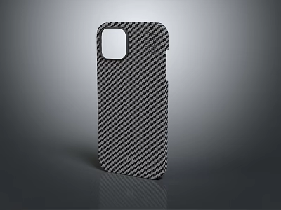 Sleek Durable Phone Case With Carbon Fiber Texture And Modern Protective Design 3d model