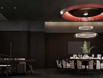 New Chinese Room Restaurant Box 3d model