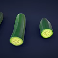 Stylized Cucumber Cartoon Cucumber Low Poly Cucumber Stylized Cucumber Cartoon Vegetable 3d model