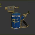 Vault Tec Blue Vintage Metal Weapon With Spray Nozzle And Handle Canister
