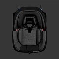 Gray Fabric Child Safety Seat With Comfortable Ergonomic Design And Secure Black Base Straps