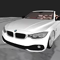 White BMW Convertible With Open Top Brown Seats And Sporty Design