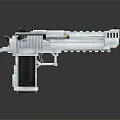 White And Black Building Block Constructed Detailed Pistol Toy Weapon Model Replica