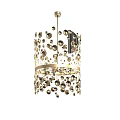 Modern Decorative Chandelier Featuring Multiple Circular Metal Spheres And Elegant Design 3d model