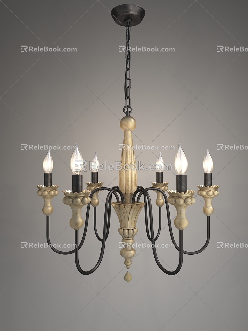 Lotus chandelier 3d model