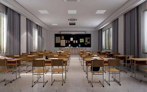 Classroom 3d model