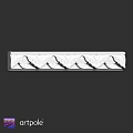 White Decorative Molding Featuring Wavy Pattern For Interior Architectural Trim