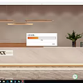 New Chinese Reception Desk Front Desk 3d model