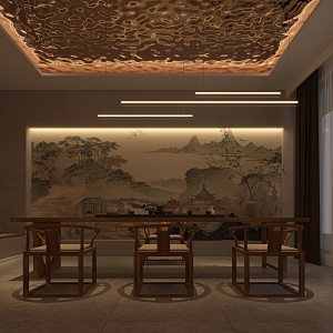 Chinese Tea Room Negotiation Room 3d model