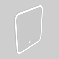 Sleek Modern Square Mirror With White Frame For Contemporary Home Wall Decor
