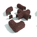 Creative Shaped Bushes In Red And Green Colors For Landscape Design