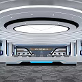 Modern Control Room Command Center 3d model