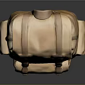 Brown Canvas Backpack With Leather Straps And Multiple Pockets For Daily Use