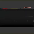 Shiny Black Cylindrical Mechanical Equipment With Red Buttons And Tubular Parts