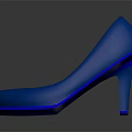 Blue High Heel Shoes Shiny Glossy Design Stylish Look With Reflective Sole And Modern Appeal