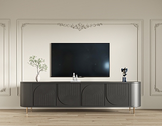 French TV cabinet 3d model