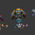 Vibrant Diverse Game Movie Characters Featuring Unique Designs Various Colors And Glowing Details