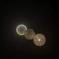 Unique Spherical Pendant Lights with Woven Texture and Illuminated Design for Modern Interior Spaces
