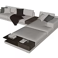 Modern Minotti corner multiplayer sofa 3d model