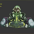 Modern game character mech fighter armor machine armor mechanical armor 3d model