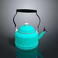 Turquoise Kettle With Black Handle White Lid And Modern Home Design