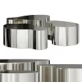 Modern Stainless Steel Coffee Table With Curved Sleek Design And Contemporary Style