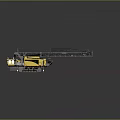 Yellow Tracked Engineering Machinery With Cab Long Telescopic Arm And Metal Structure