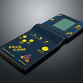 Vintage Brick Game Handheld Electronic Device With Green Screen And Yellow Buttons