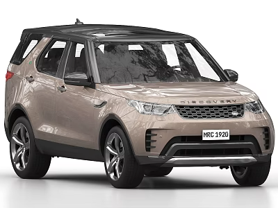 Tan Land Rover Discovery SUV With Black Roof And Alloy Wheels Design 3d model