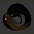 Rolled Brown Leather Scroll With Leather Strap On Gray Background