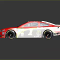 Red McDonald's Chevrolet Race Car With Number 1 Logo And Racing Design