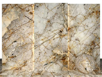 High Quality Natural Marble Components With Rich Vein Texture For Interior Design Use 3d model