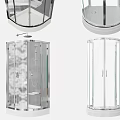 Transparent Glass Steam Shower Enclosure In Various Designs With Rainfall And Handheld Showers