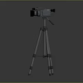 High Quality Professional Camcorder Electronic Appliance Mounted on Stable Tripod Stand