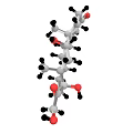 DNA Molecular Structure 3D Model With Red And Black Atoms On White Background